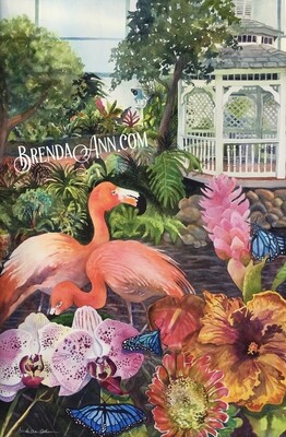 Key West Butterfly and Nature Conservancy in Key West, FL - Hand Signed Archival Watercolor Print