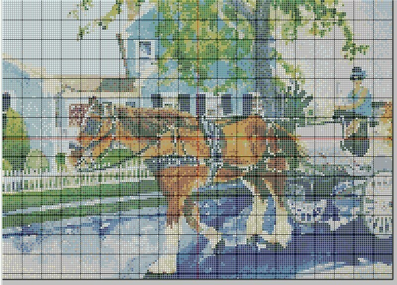 Cape May Cross Stitch - Horse & Carriage - Pattern Only - Instant Digital Download