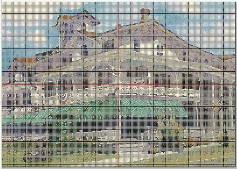 Cape May Cross Stitch - Chalfonte Hotel - Pattern Only - Instant Digital Download