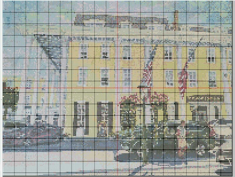 Cape May Cross Stitch - Congress Hall - Pattern Only - Instant Digital Download