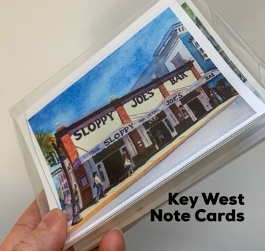 Set of 10 Assorted Key West Florida Greeting Cards + Envelopes