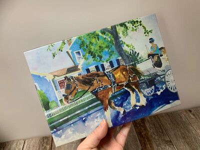 Cape May Puzzle - 500 Piece Horse And Carriage Puzzle 18"x24" 