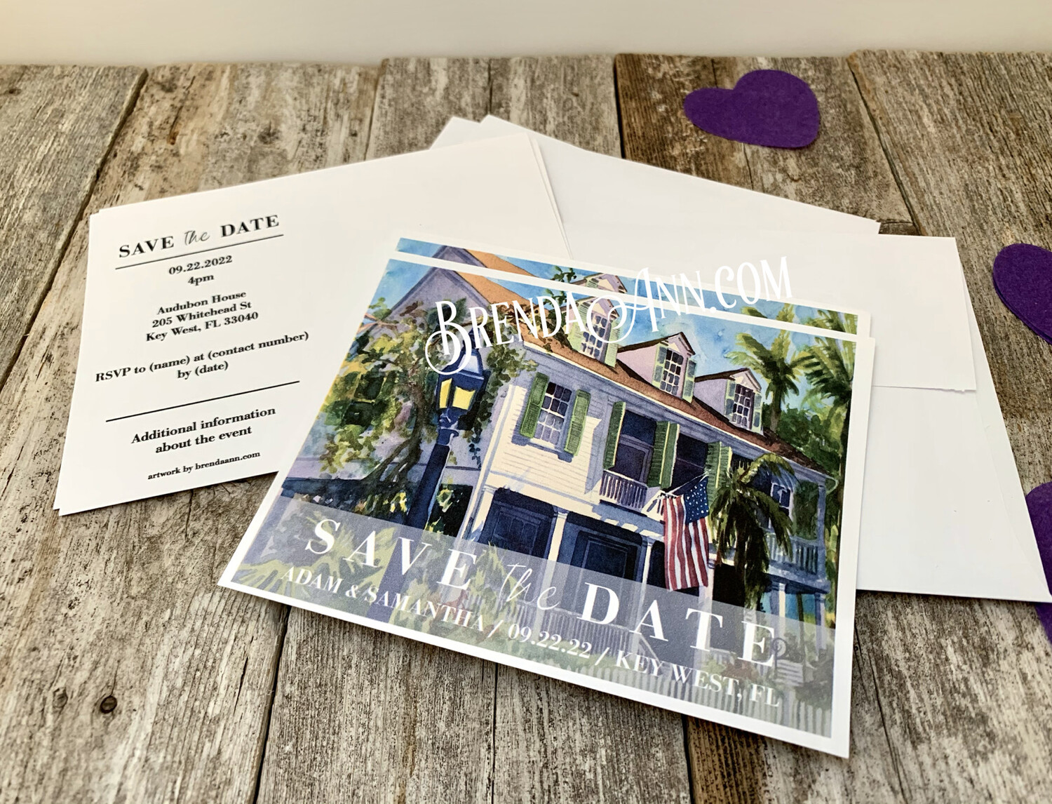 Audubon House Wedding Save the Date Cards