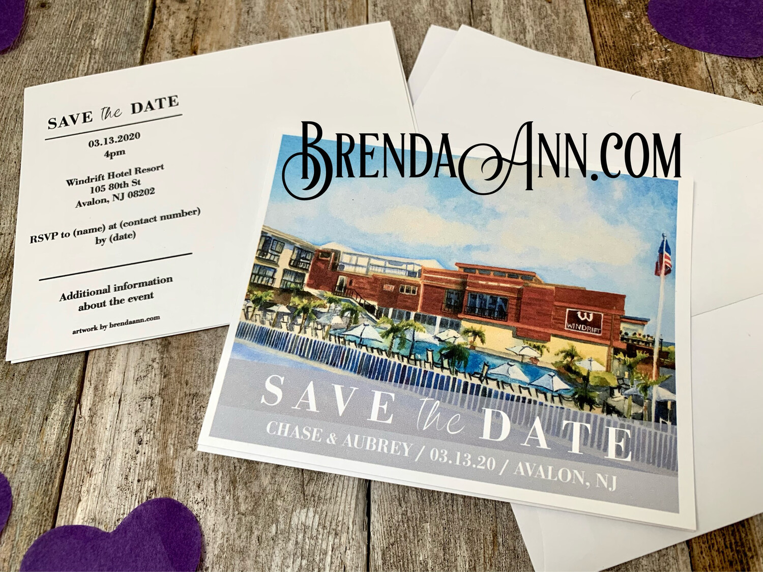 Windrift Resort Wedding Save the Date Cards