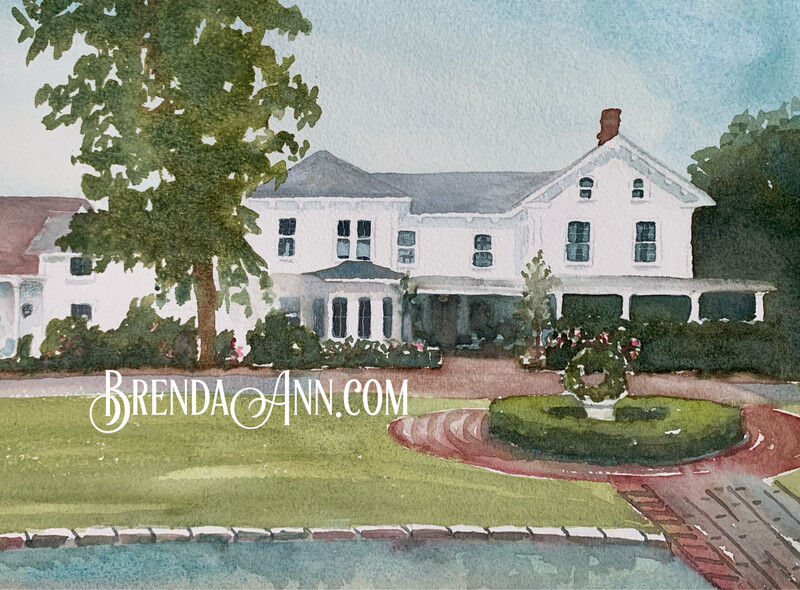 Abbie Holmes Estate Watercolor Print