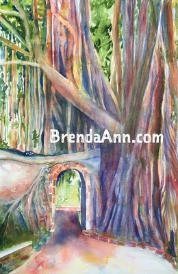 Key West Tropical Art - West Martello Watercolor Print