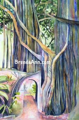 Key West Tropical Art - West Martello Watercolor Print