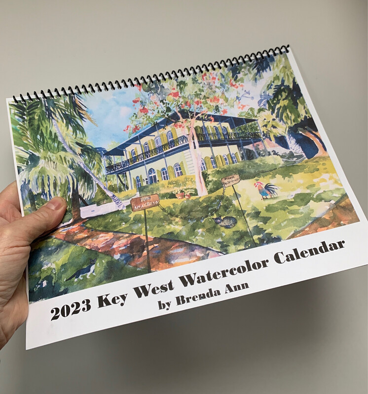 Key West Watercolor Wall Calendar for 2023 or 2024 Stunning Watercolors for Your Home or Office Key West Planner for Your Escape to Key West