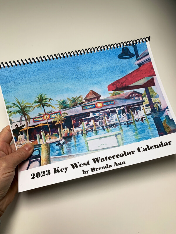 Key West Watercolor Wall Calendar for 2023 or 2024 Colorful Key West Island Life and Artistic Inspiration for Coastal Charm and Relaxation