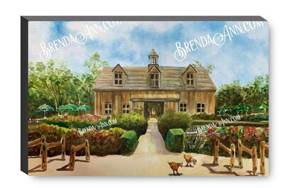 Beach Plum Farm Watercolor Print - 1.25" Deep Canvas Gallery Wrapped Cape May New Jersey Beach House Art Gift
