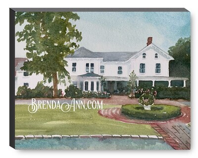Abbie Holmes Estate in Ocean View NJ Canvas Gallery Wrapped Print - Watercolor Art - Ready to hang on a wall