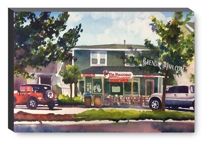 Buccaneer Ice Cream in Avalon NJ Canvas Gallery Wrapped Print - Watercolor Art - Ready to hang on a wall