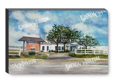 Corinthian Yacht Club in Cape May NJ - Canvas Gallery Wrapped Print - Watercolor Art - Ready to hang on a wall