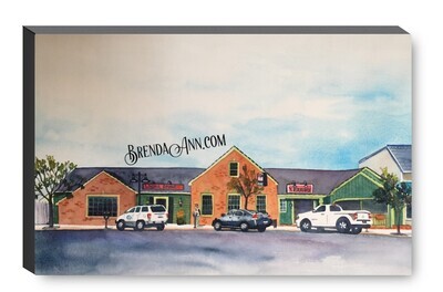 Fred's Tavern in Stone Harbor NJ Canvas Gallery Wrapped Print - Watercolor Art - Ready to hang on a wall