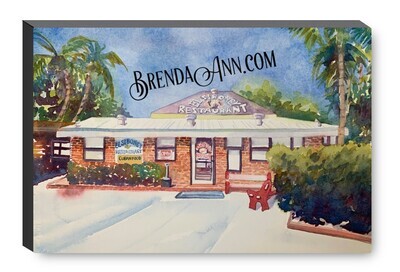 El Siboney Restaurant Key West Canvas Gallery Wrapped Print - Watercolor Art - Ready to hang on a wall