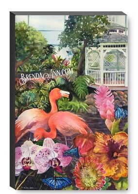 Key West Butterfly and Nature Conservancy Canvas Gallery Wrapped Print - Watercolor Art - Ready to hang on a wall
