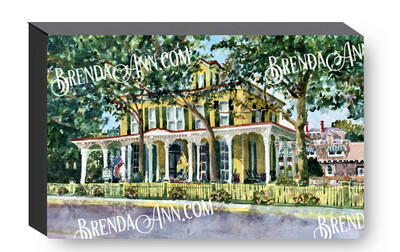 The Mainstay Inn Watercolor Print - 1.25" Deep Canvas Gallery Wrapped Cape May New Jersey Beach House Art Gift