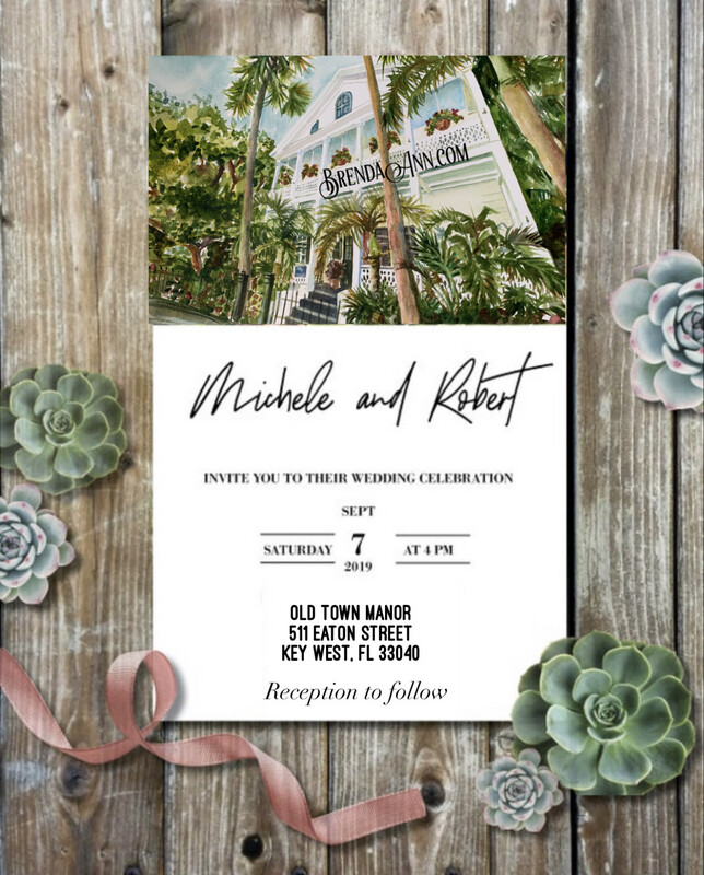 Old Town Manor Wedding Invitations