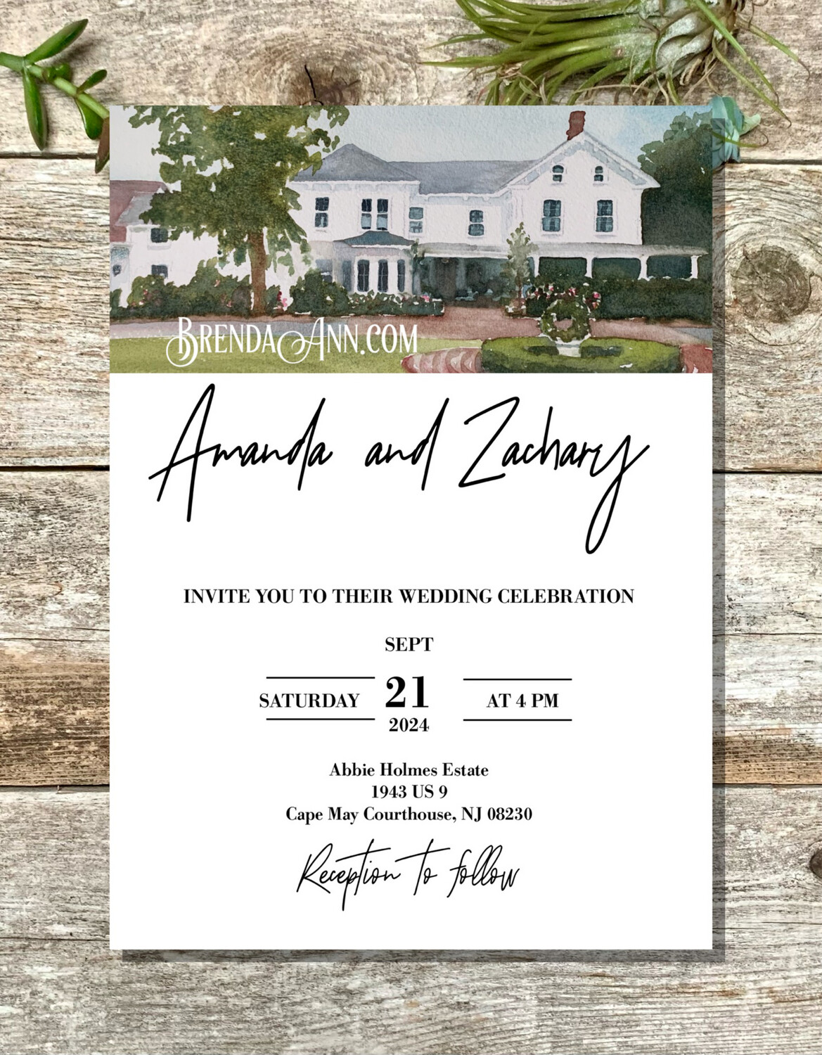 Abbie Holmes Estate Wedding Invitations 