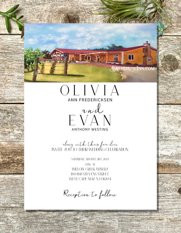 Willow Creek Winery Wedding Invitations