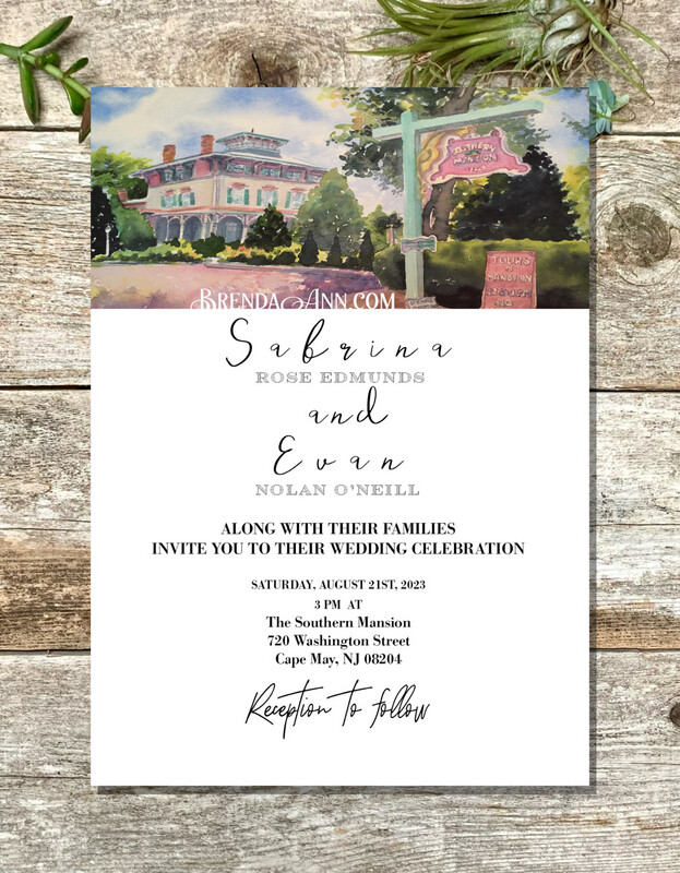 Southern Mansion Wedding Invitations