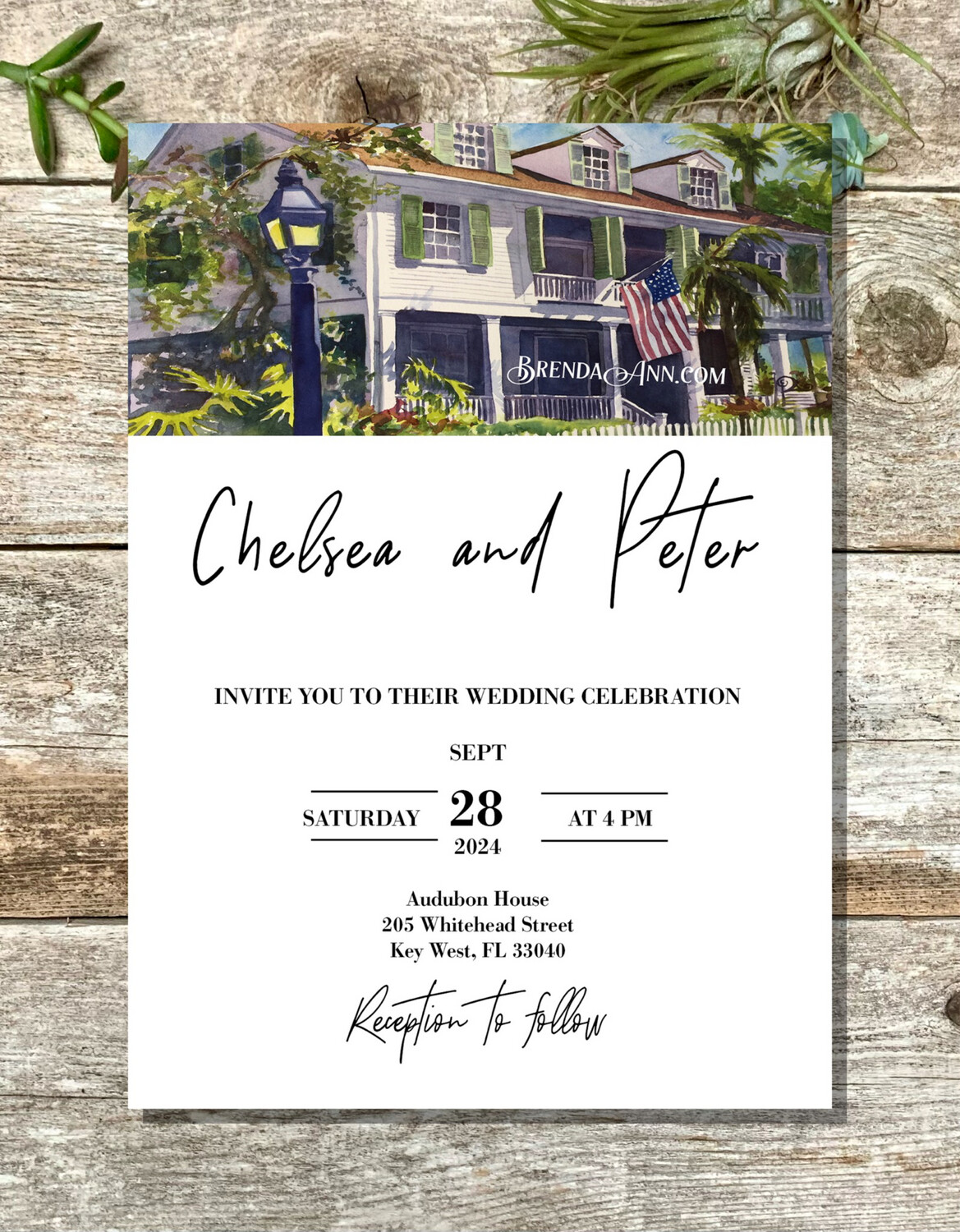 Audubon House Wedding Invitations