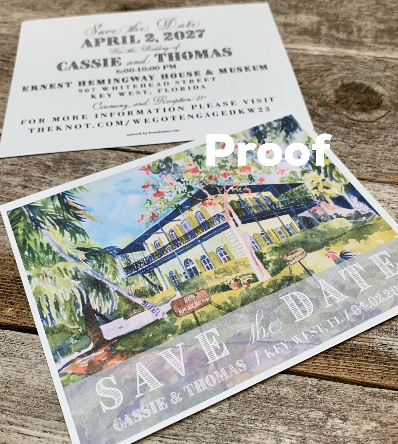 Hemingway Home & Museum Wedding Save the Date Cards