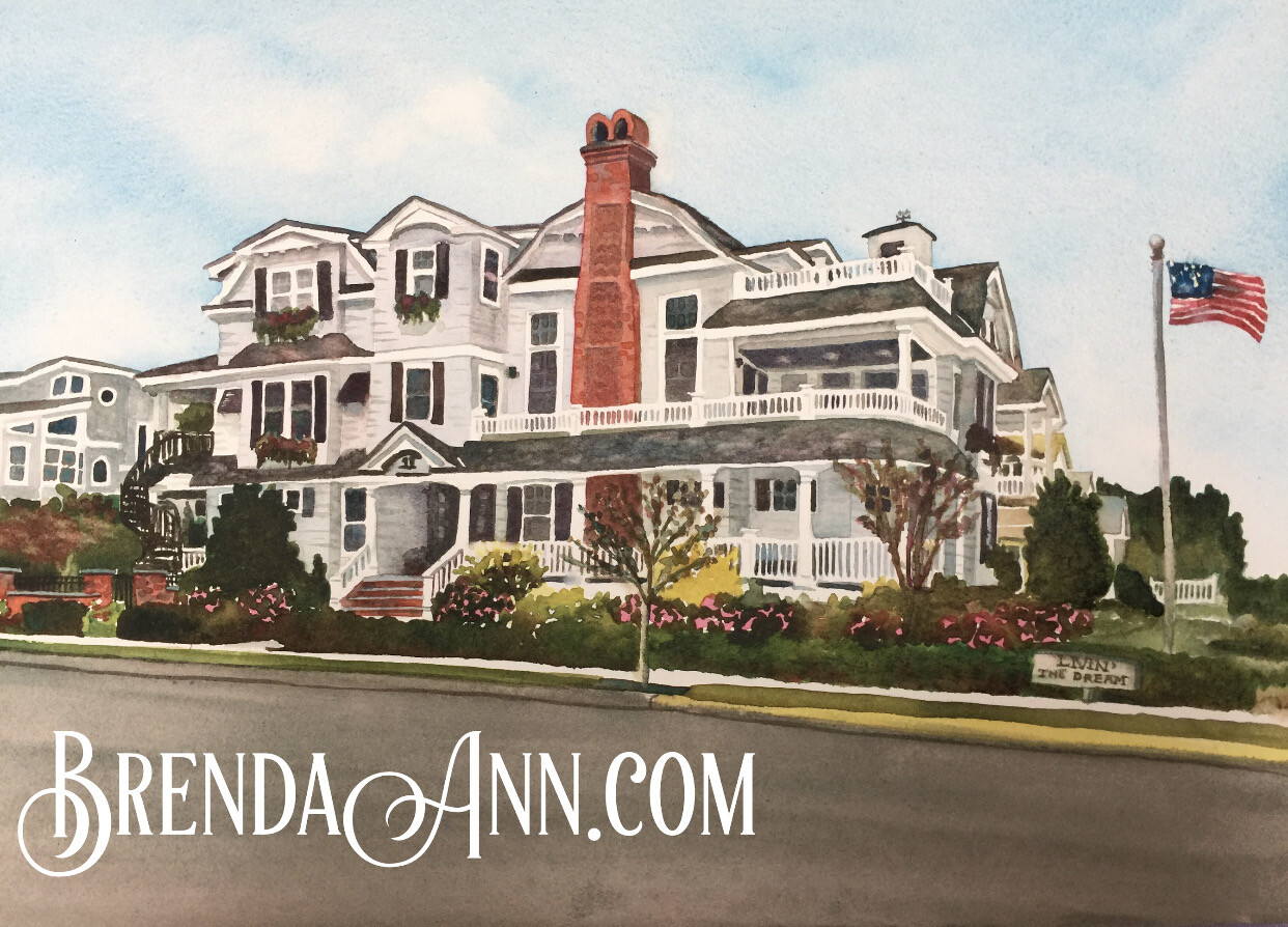 Made-to-Order Watercolor Portraits of Houses and Pets