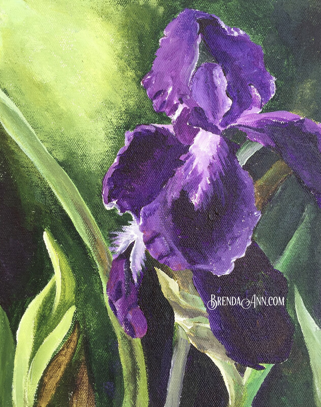 Flower Art - Purple Iris Print