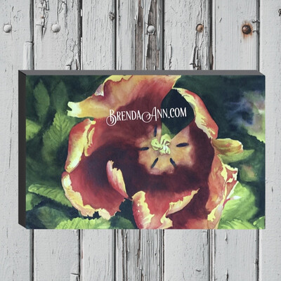 Flower Art - Orange Parrot Tulip Canvas Gallery Wrapped Print