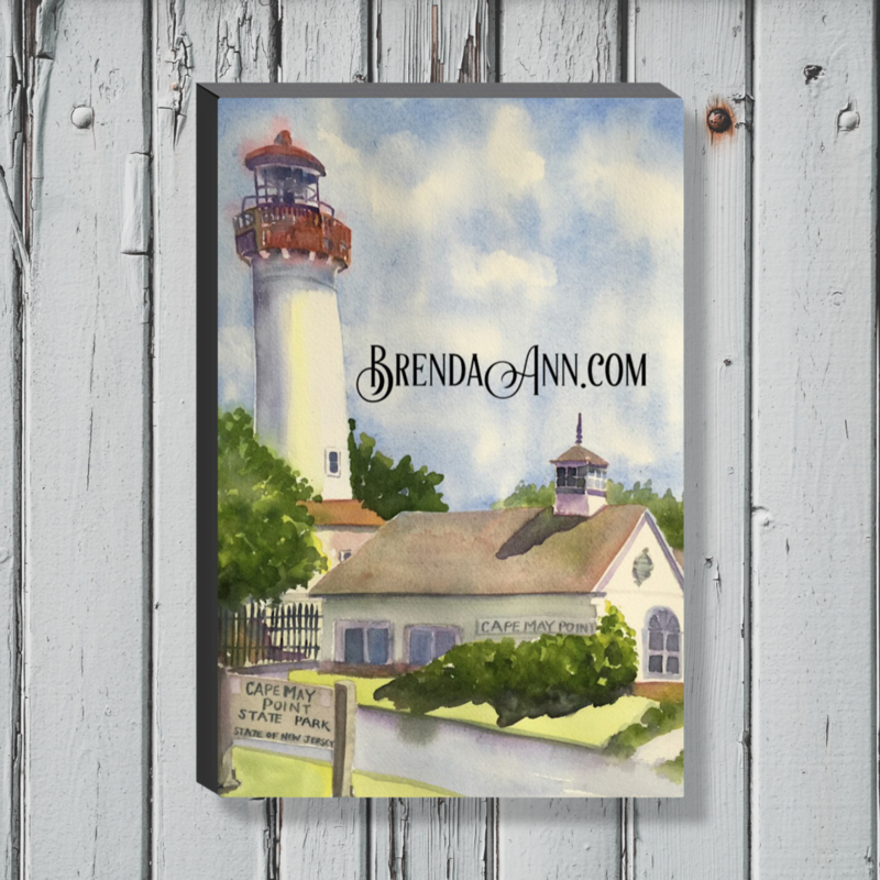 Cape May Art - Cape May Lighthouse Canvas Gallery Wrapped Print