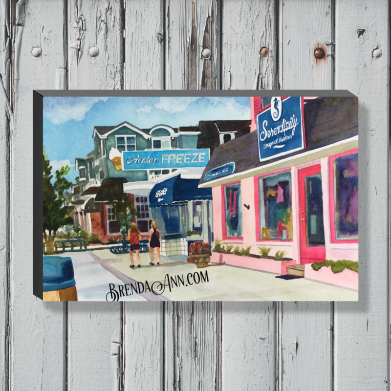 Avalon Art - Avalon Freeze, Cafe Loren, and Serendipity Shops Canvas Gallery Wrapped Print
