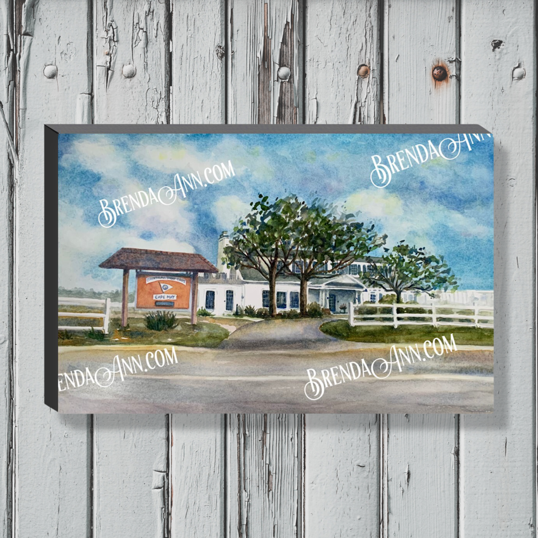 Cape May Art - Corinthian Yacht Club Canvas Gallery Wrapped Print