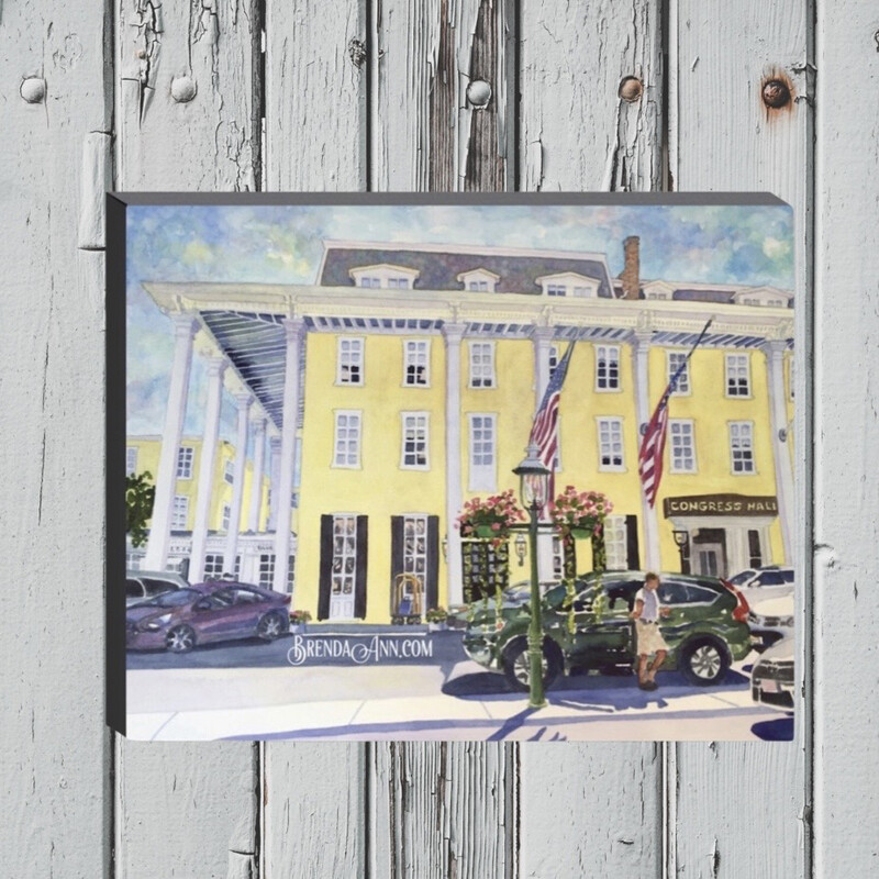 Cape May Art - Congress Hall Canvas Gallery Wrapped Print