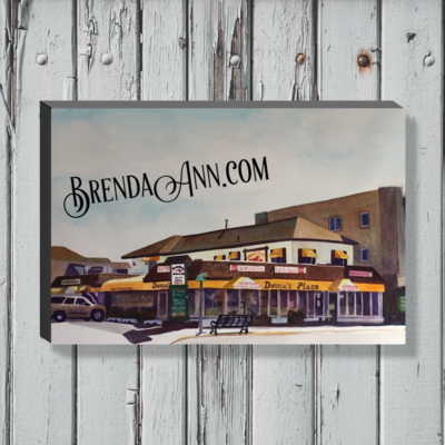 Donna&#39;s Place Watercolor Print - 1.25&quot; Deep Canvas Gallery Wrapped Stone Harbor New Jersey Beach House Art Gift