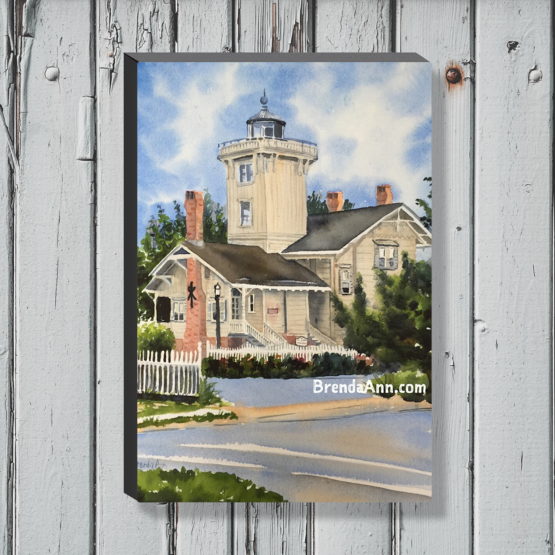 Wildwood Art - Hereford Inlet Lighthouse Canvas Gallery Wrapped Print