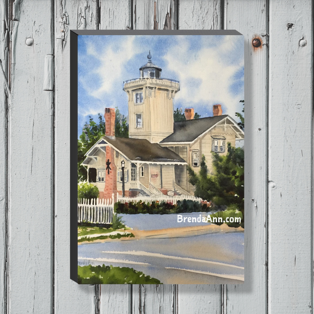Wildwood Art - Hereford Inlet Lighthouse Canvas Gallery Wrapped Print 

