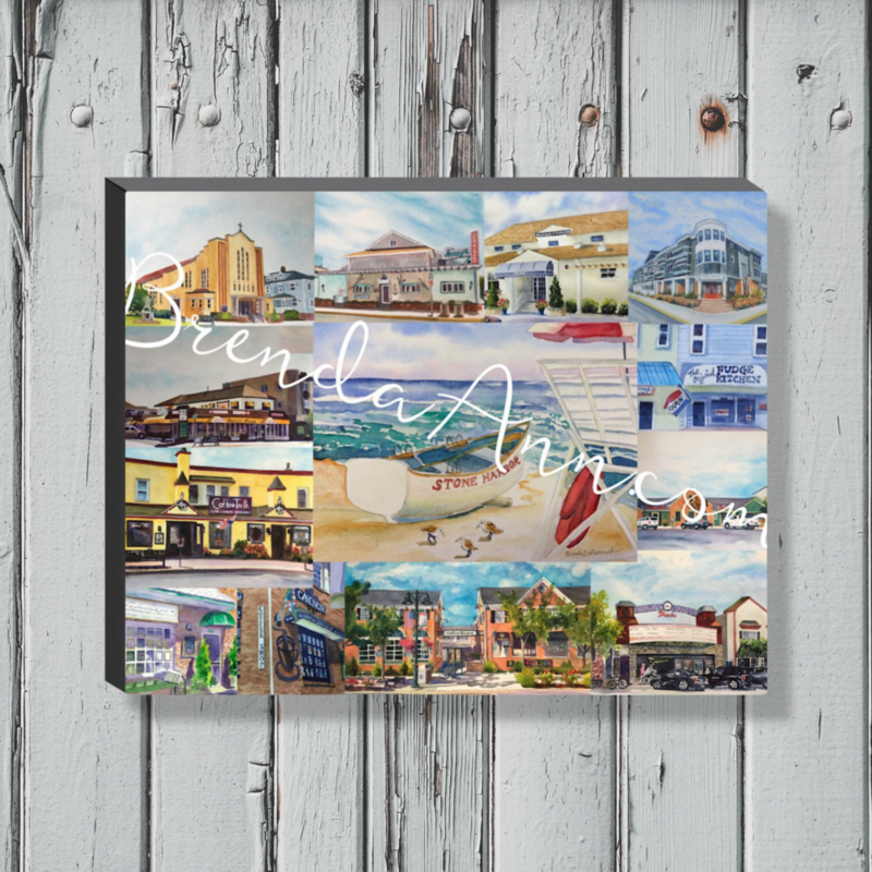 Stone Harbor Art - Collection of Stone Harbor NJ Scenes - Canvas Gallery Wrapped Print