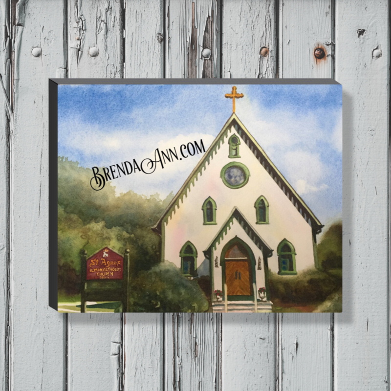 Cape May Art - St. Agnes Church Canvas Gallery Wrapped Print