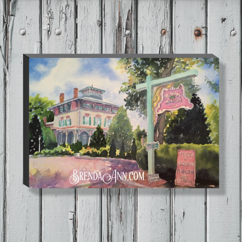 Cape May Art - Southern Mansion Canvas Gallery Wrapped Print