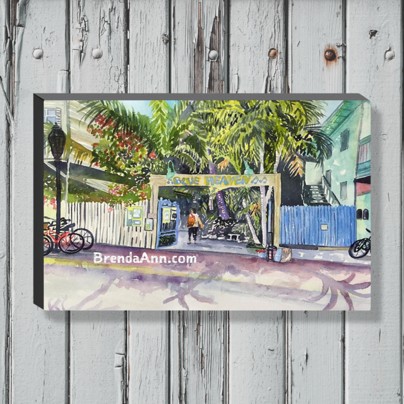 Key West Art - Blue Heaven Canvas Gallery Wrapped Print