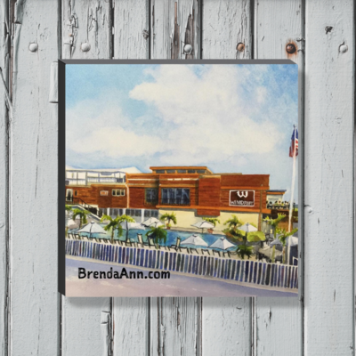 ICONA Windrift Watercolor Print - 1.25" Deep Canvas Gallery Wrapped Avalon New Jersey Beach House Art Wedding Gift