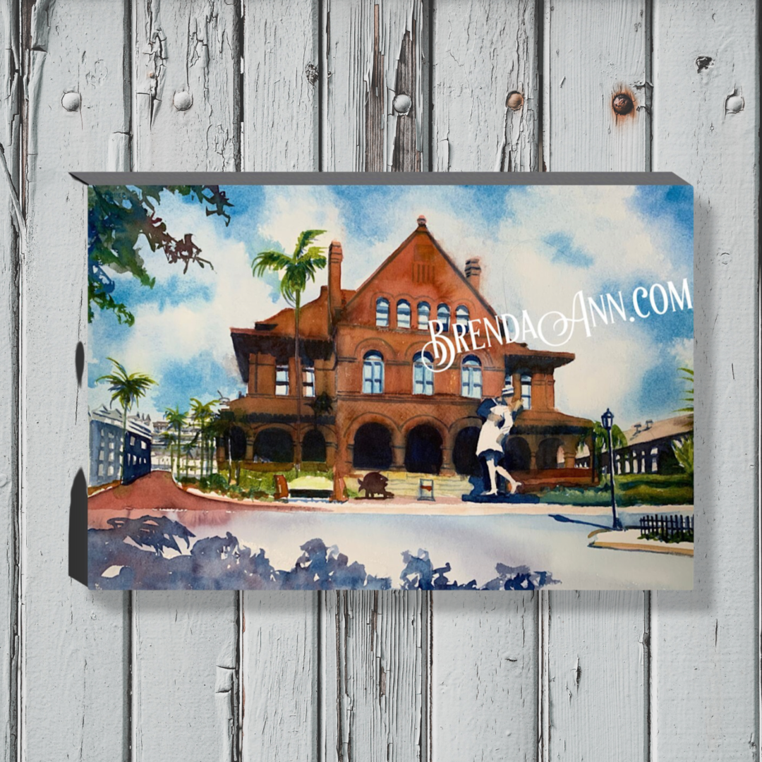 Key West Art - Custom House Canvas Gallery Wrapped Print