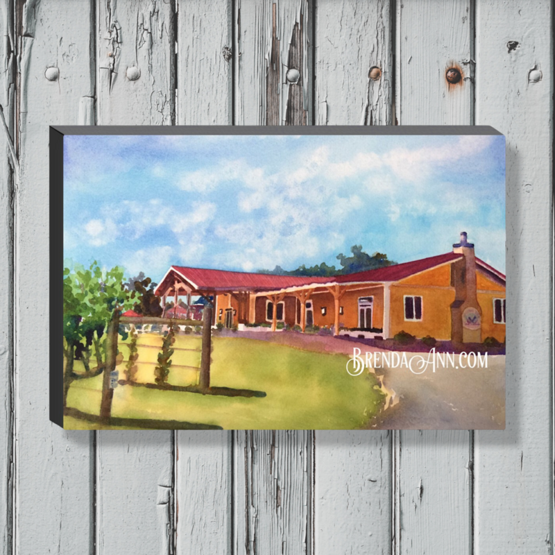 Cape May Art - Willow Creek Winery Canvas Gallery Wrapped Print