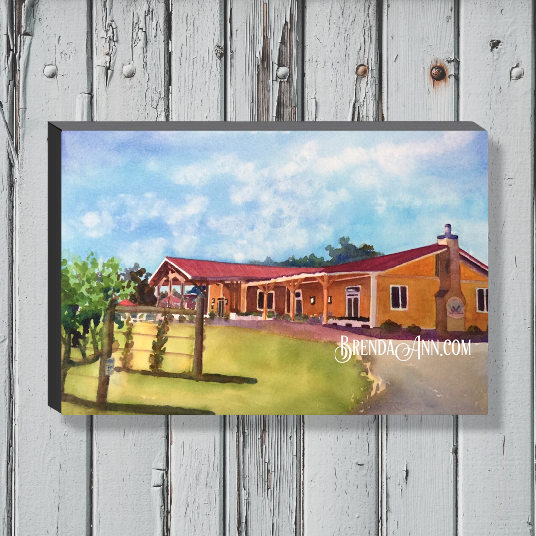 Cape May Art - Willow Creek Winery Canvas Gallery Wrapped Print