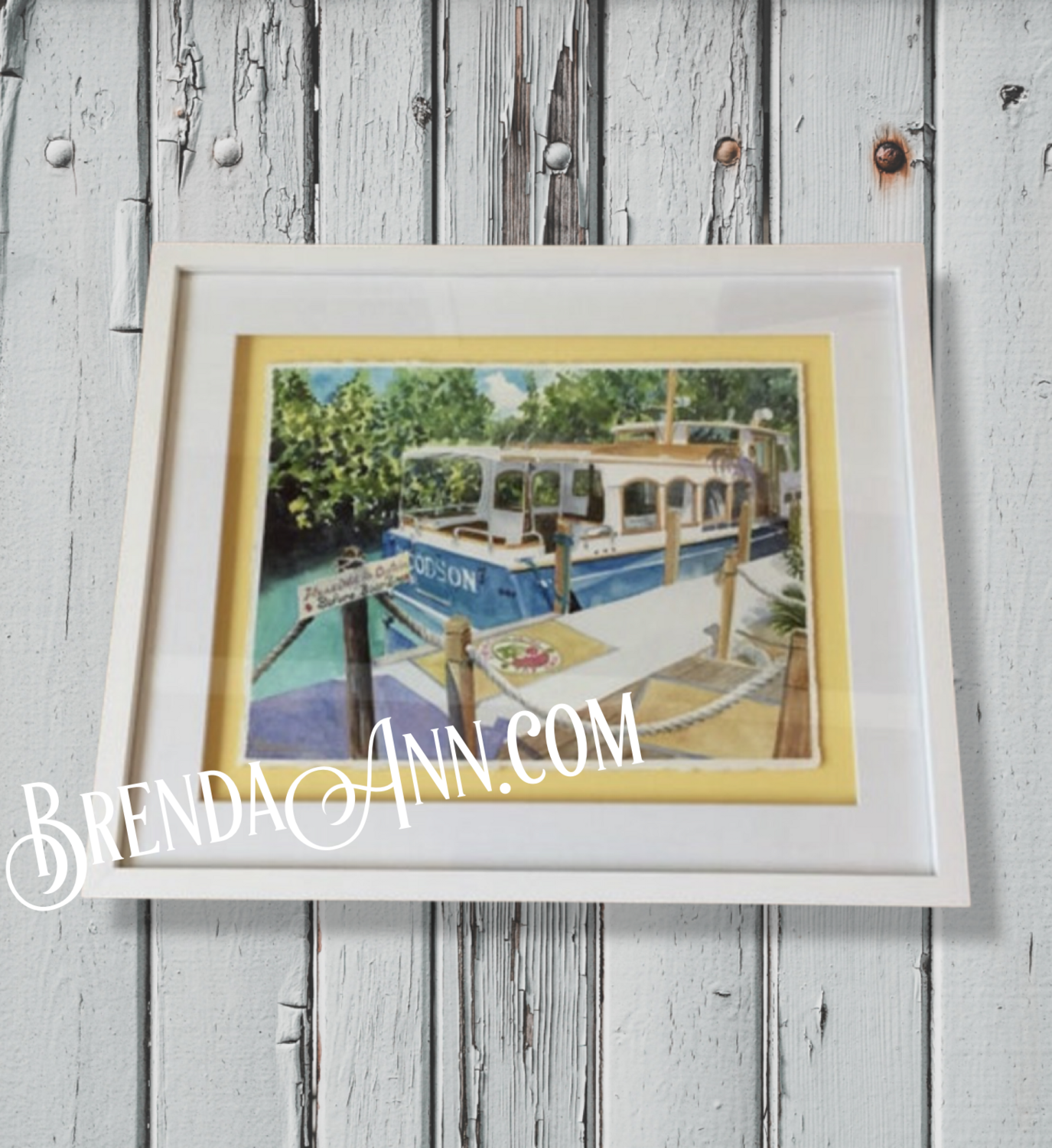 Key West Art - Little Palm Island Resort & Spa - FRAMED ORIGINAL Watercolor Painting