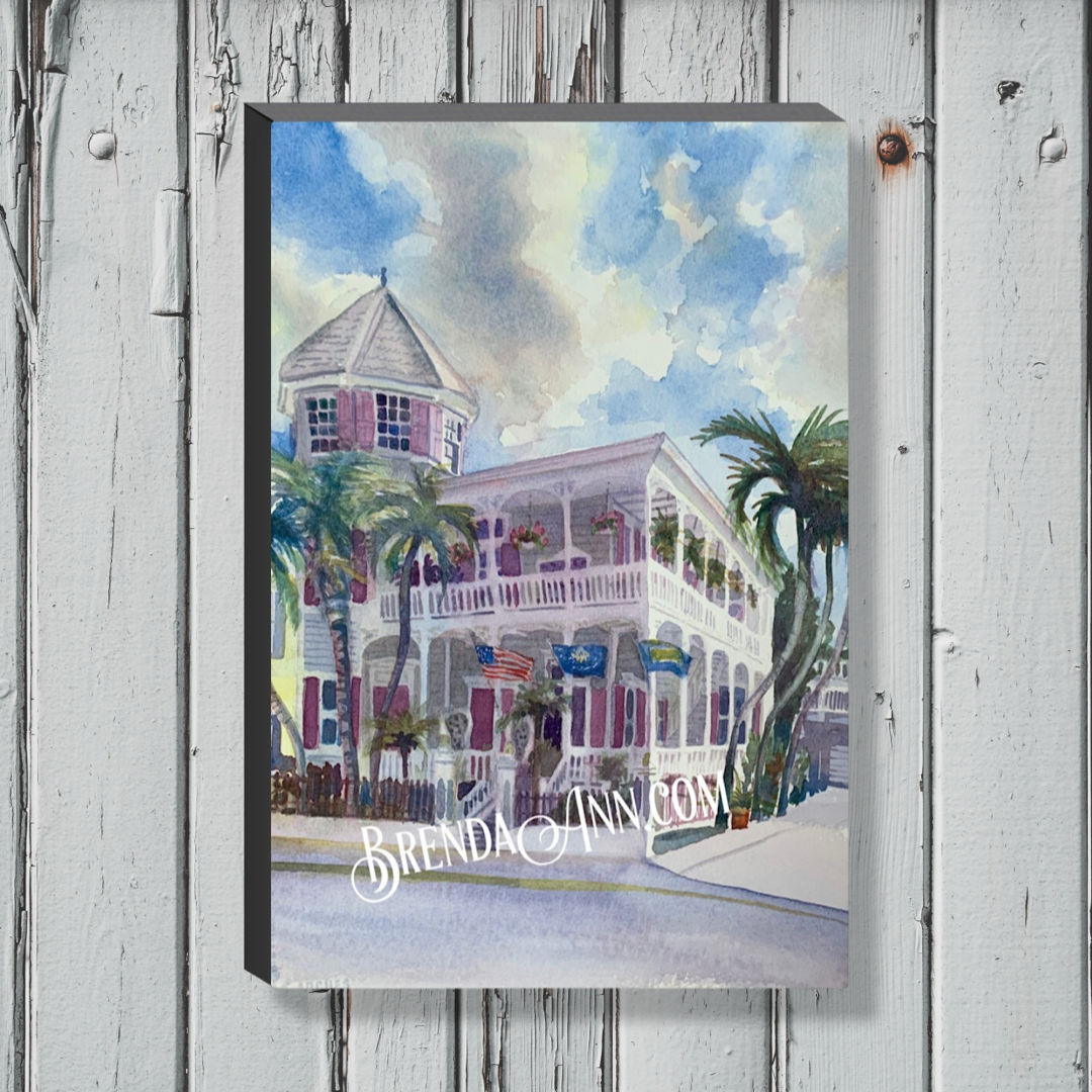 Key West Art - Artist House Canvas Gallery Wrapped Print 