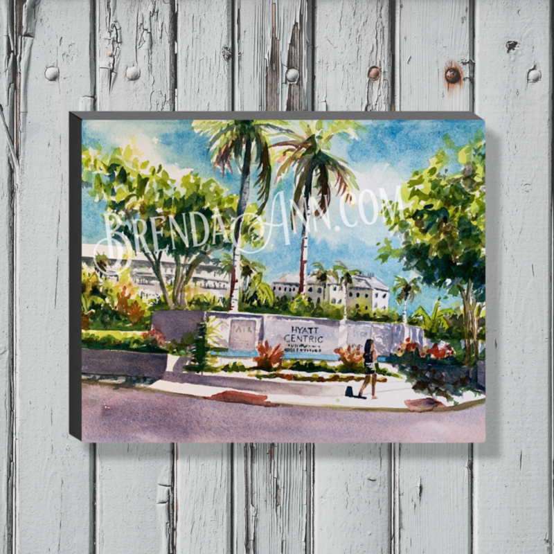 Key West Art - Hyatt Centric Resort Canvas Gallery Wrapped Print