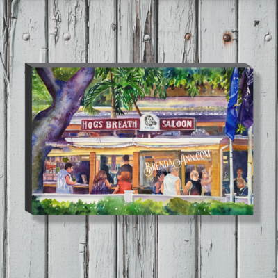 Key West Art - Hog&#39;s Breath Saloon Canvas Gallery Wrapped Print