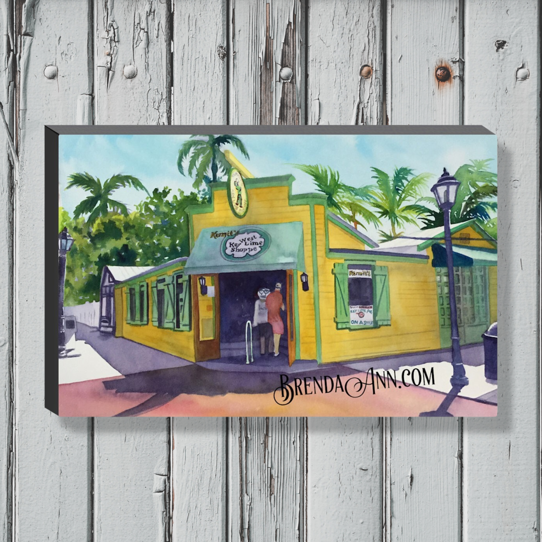 Key West Art - Kermit's Key West Lime Shoppe Canvas Gallery Wrapped Print